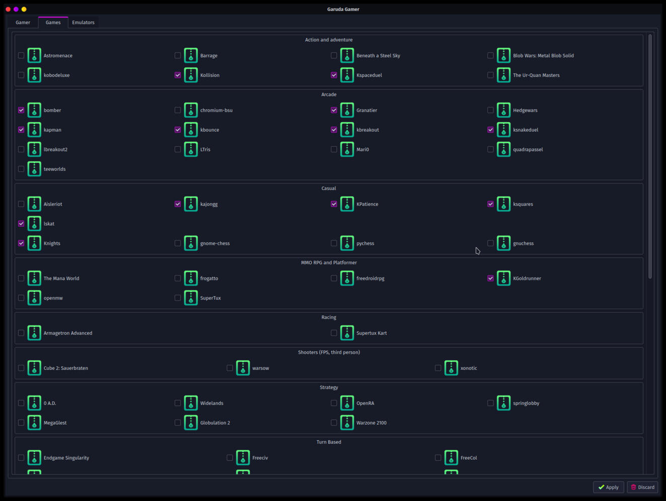 Garuda Gamer GUI