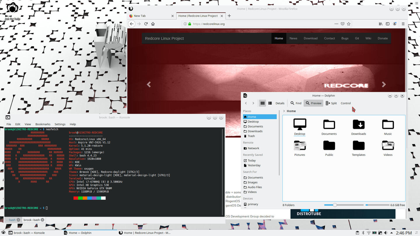 Redcore Linux Hardened 1908 Review [KDE Plasma Edition