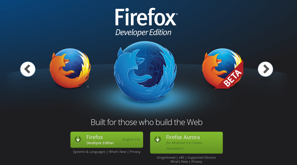 The Firefox Channels download page.