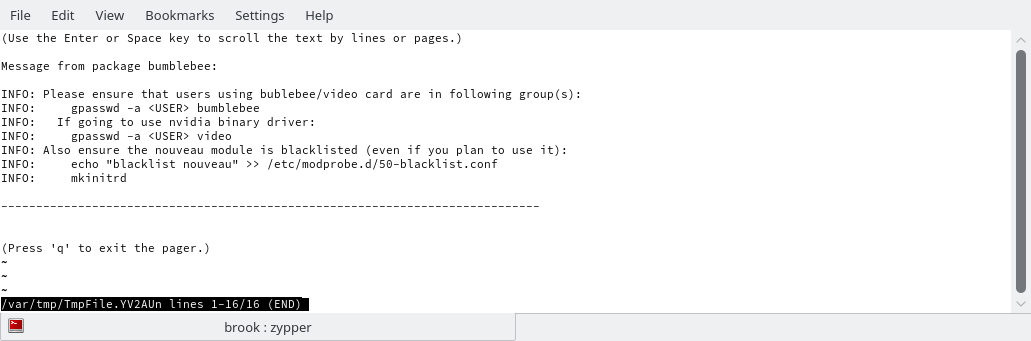 installing bumblebee on opensuse tumbleweed